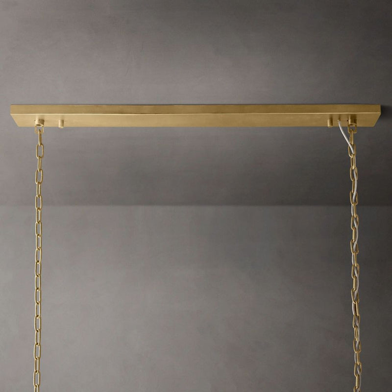 Ryan Tiered Rectangle Triangular Crystal Chandelier 59"W