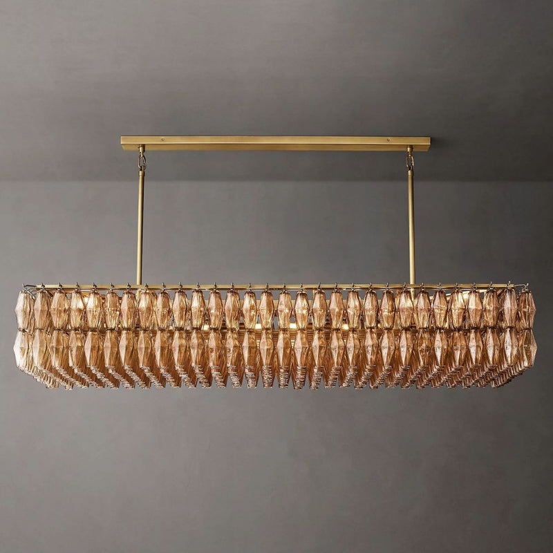 Tara Rectangle Single Chandelier 74''W