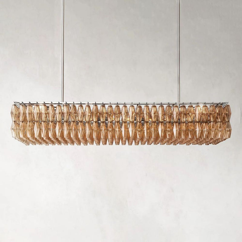 Tara Rectangle Single Chandelier 74''W