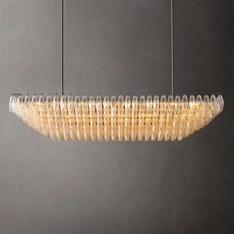 Tara Rectangle Tiered Chandelier 74''W