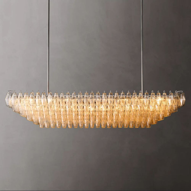 Tara Rectangle Tiered Chandelier 74''W