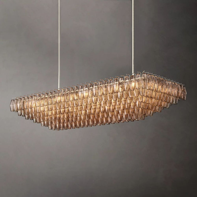 Tara Rectangle Tiered Chandelier 74''W