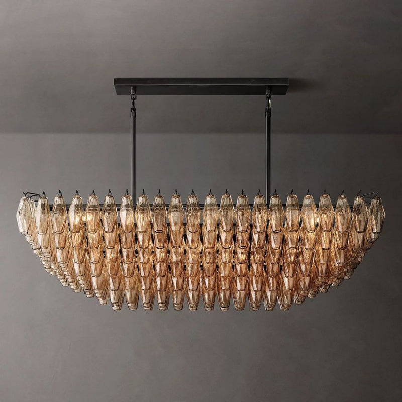 Tara Rectangle Tiered Chandelier 54''W