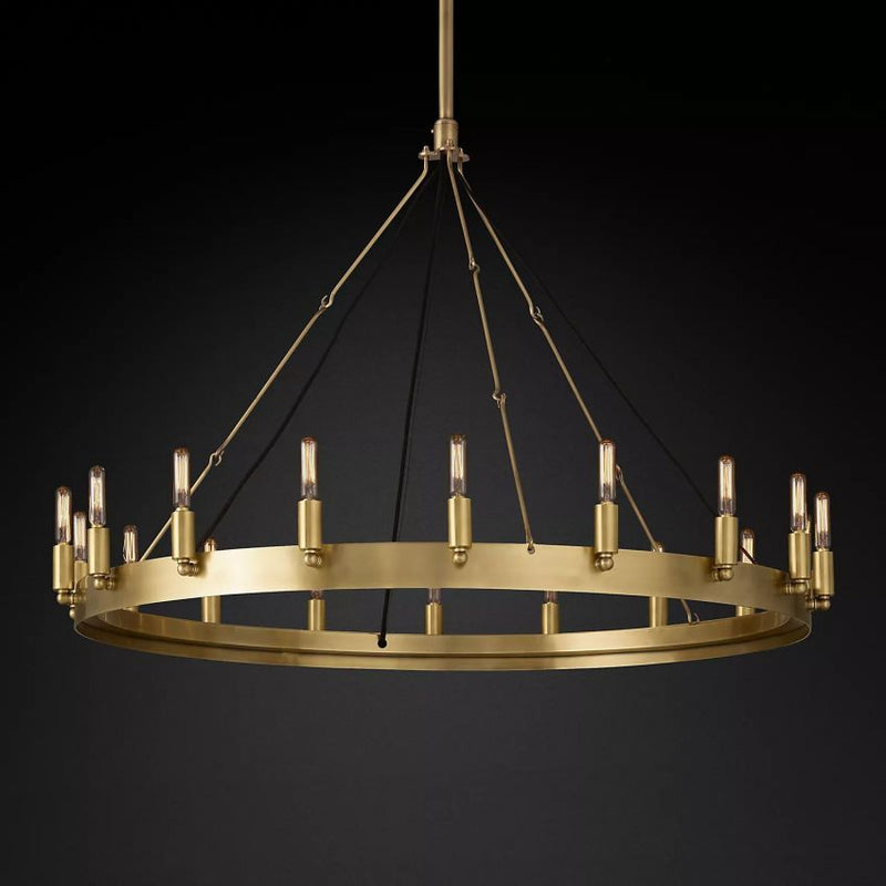 Camilo Vintage Filament Round Chandelier 38''D
