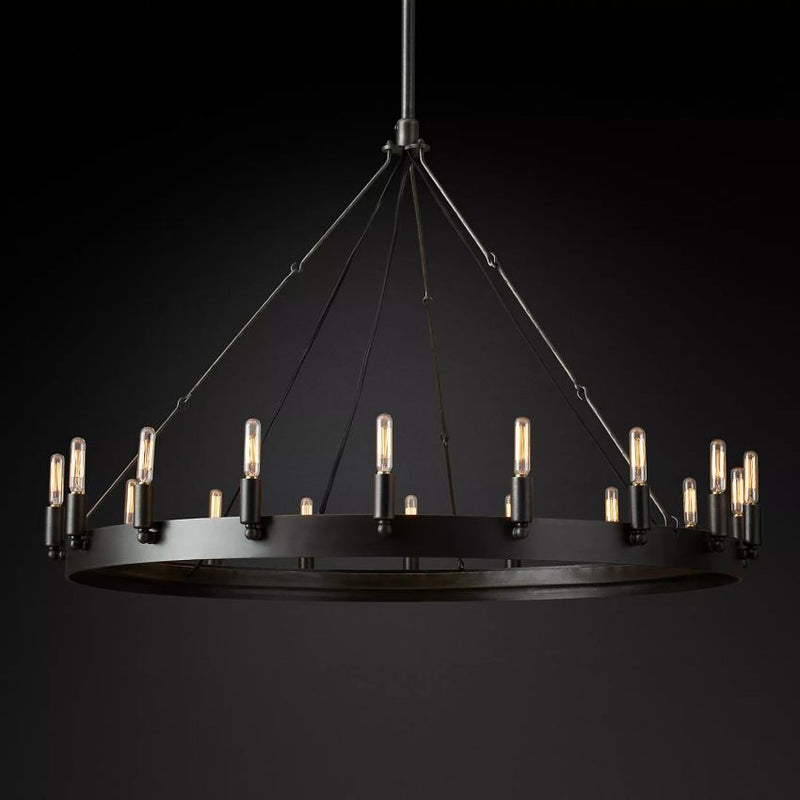 Camilo Vintage Filament Round Chandelier 38''D