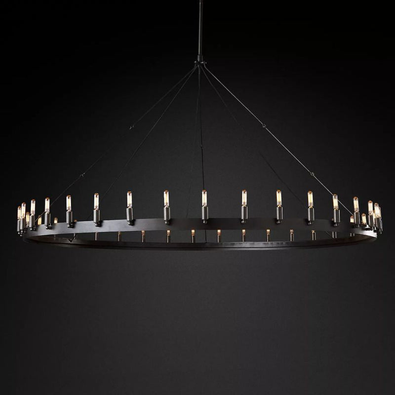 Camilo Vintage Filament Round Chandelier 73''D