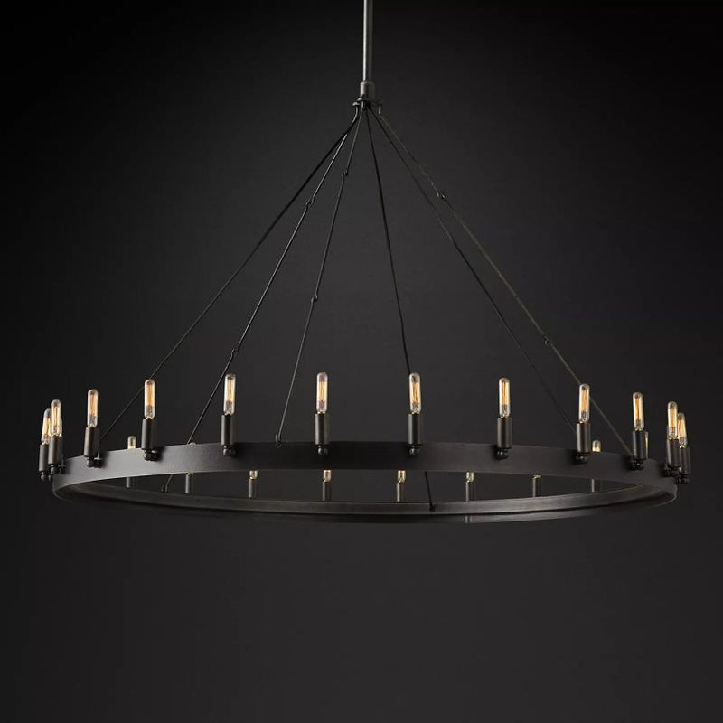 Camilo Vintage Filament Round Chandelier 50''D