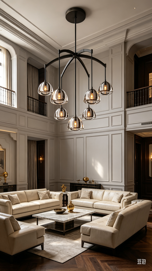Timeless Grandeur: The Dimple Round Chandelier 36"