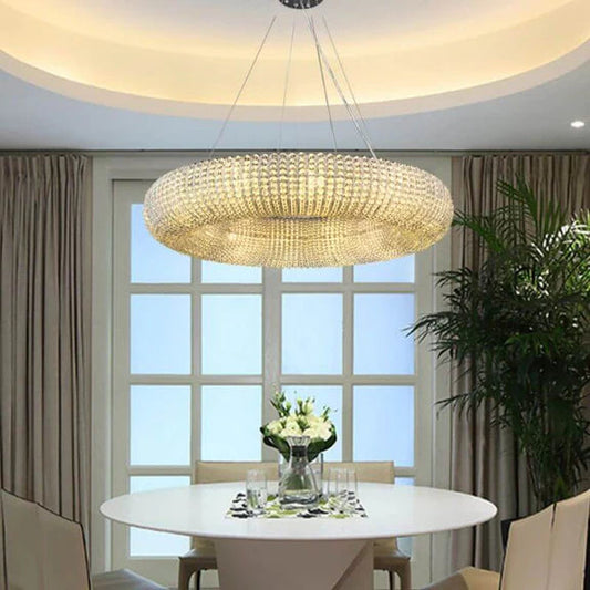 The Halo Crystal Round LED Chandelier 32'' by JMCrystal