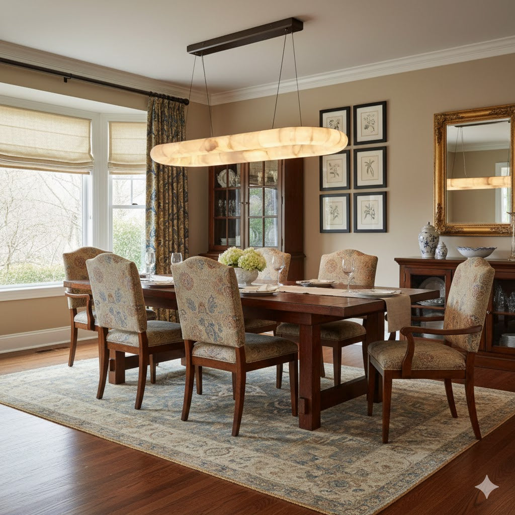 Illuminating Elegance: My Review of the Alabaster Riven Oval Chandelier from JMCRYSTAL