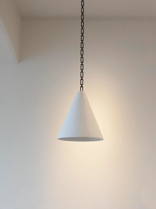 Seeking "Room to Breathe": Why the Plaster Cone Hanging Light is the Ultimate Answer to Minimalism