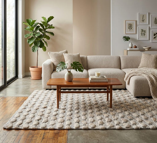 Grounding Your Space with the Artisanal Pebble Hand-Tufted Pure Wool Rug