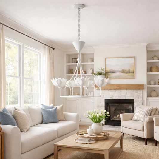 Meet the Alberto: The "Plaster Petal" Chandelier That Redefines Soft Elegance 🌸