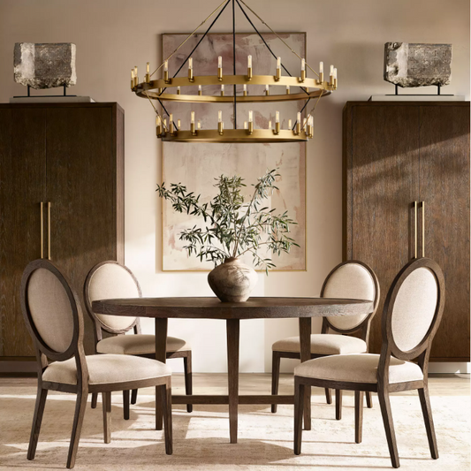 Camilo Vintage Filament 2-Tier Round Chandelier 50''D