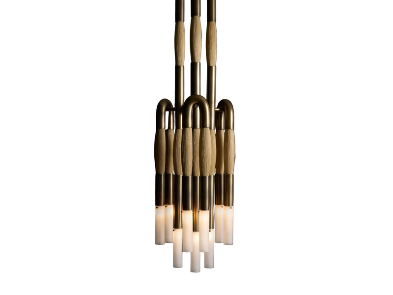 HORSEHAIR 9 PENDANT H51" x Ø17"