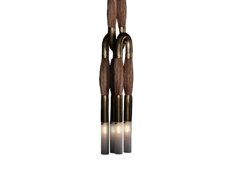 HORSEHAIR 4 PENDANT D6.75" x W5.5”