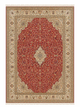 Hand Knotted Kashmiri Silk Rug – Luxury Red Persian Style Medallion Carpet, Handmade Oriental Area Rug