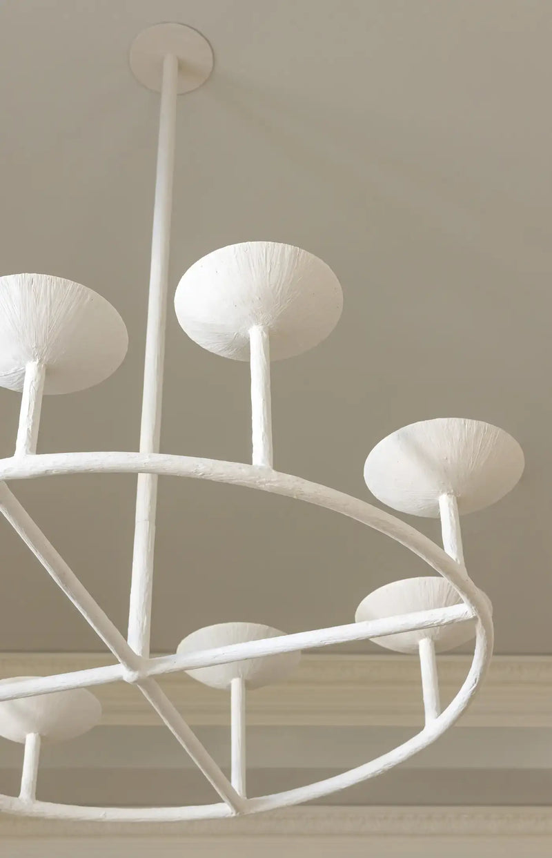 Circle of 8 Cups Plaster Chandelier