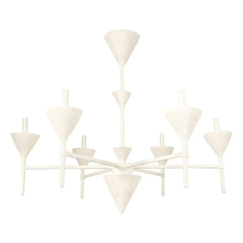 Custom Plaster Gaston Six-Arm Chandelier/ Fixture