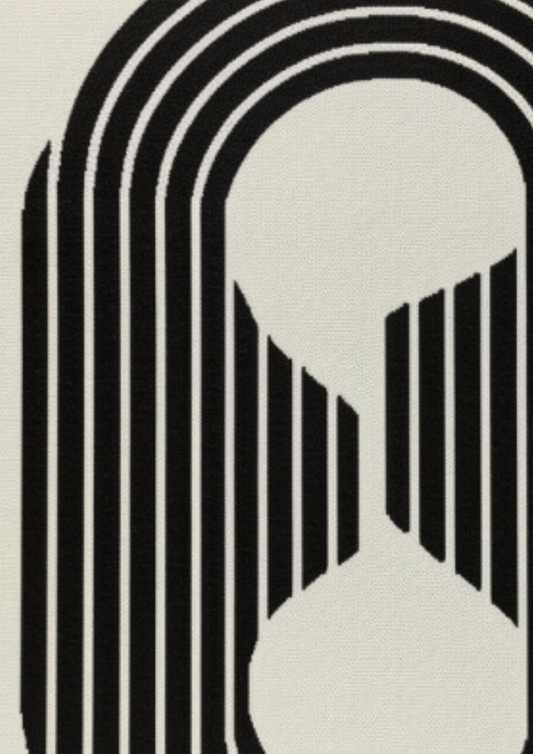 Infinite Loop Hand-Tufted New Zealand Wool Op-Art Rug