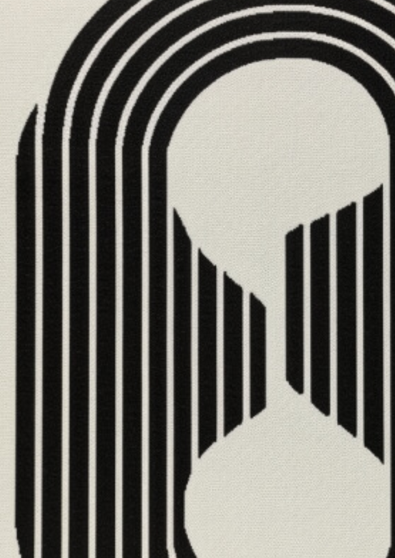 Infinite Loop Hand-Tufted New Zealand Wool Op-Art Rug
