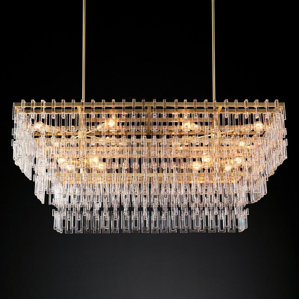 Nigel Rectangle Tiered Chandelier 62''W