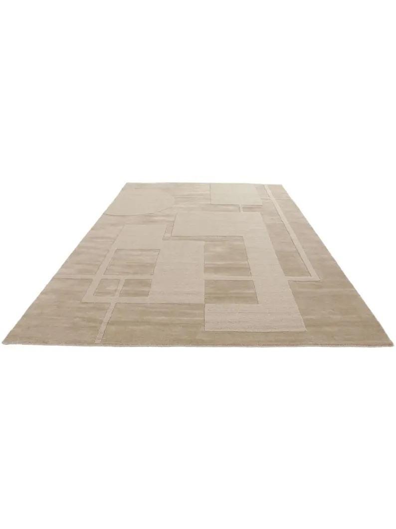 Linear Abstract Hand-Tufted New Zealand Wool Rug