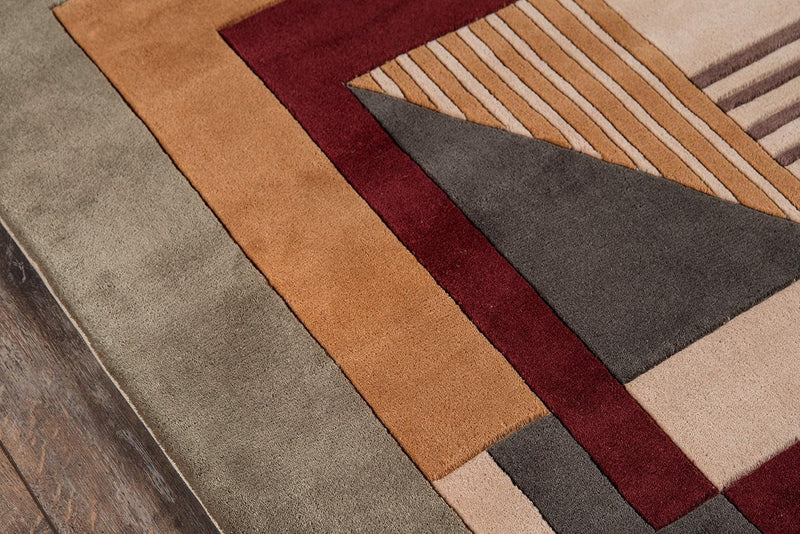 Bauhaus Geometry Hand-Tufted NZ Wool & Viscose Art Rug