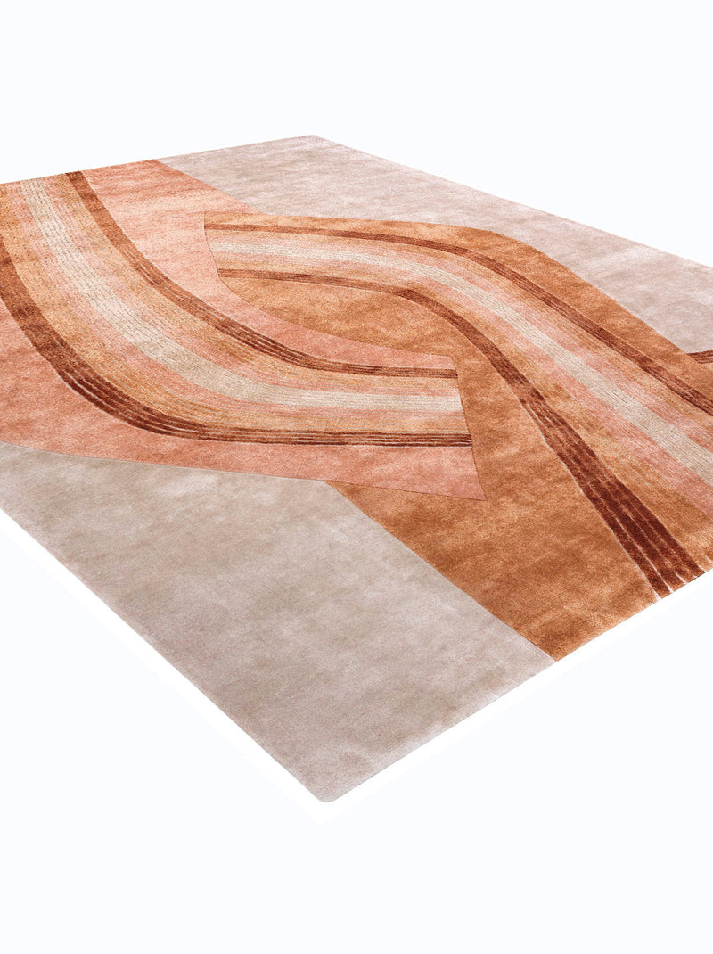 Luminous Geometric: Hand-Tufted NZ Wool & Viscose Statement Rugs