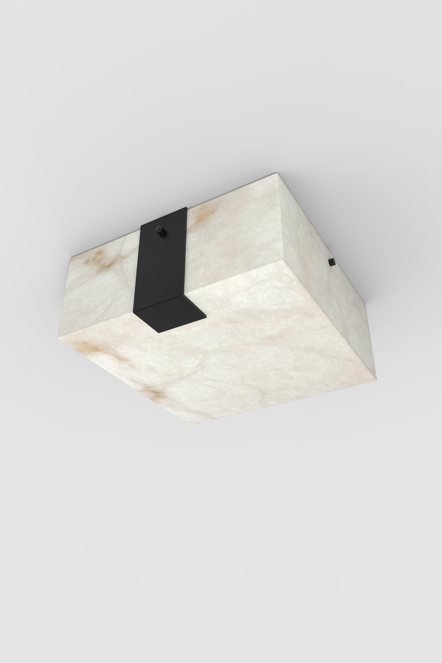 Ponti Alabaster Flush Mount 1C BLK