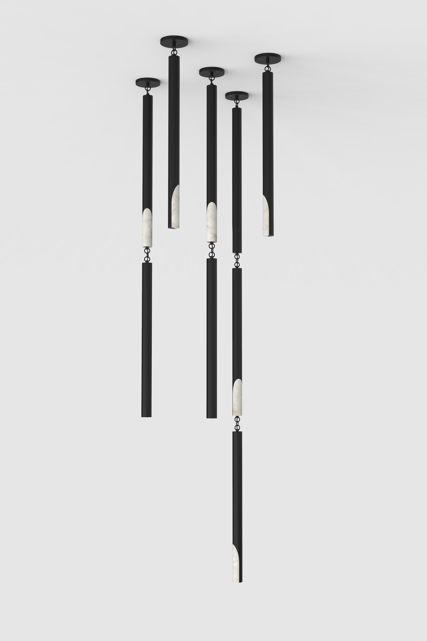 Siena Alabaster Chandelier V9 BLK