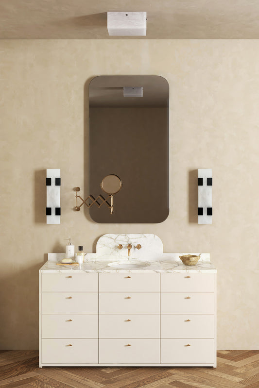 Ponti Alabaster Sconce 4C BLK