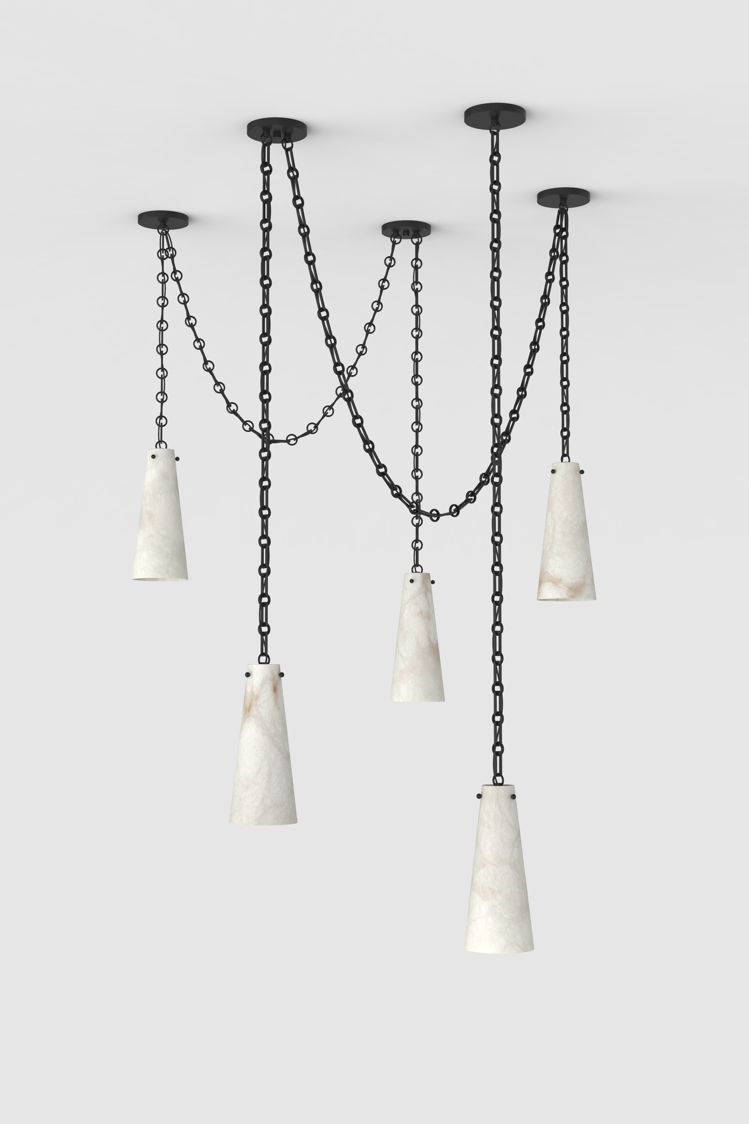Lucca Alabaster Chandelier 5 BLK