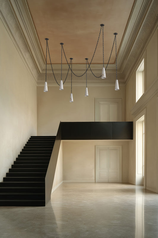 Lucca Alabaster Chandelier 7 BLK