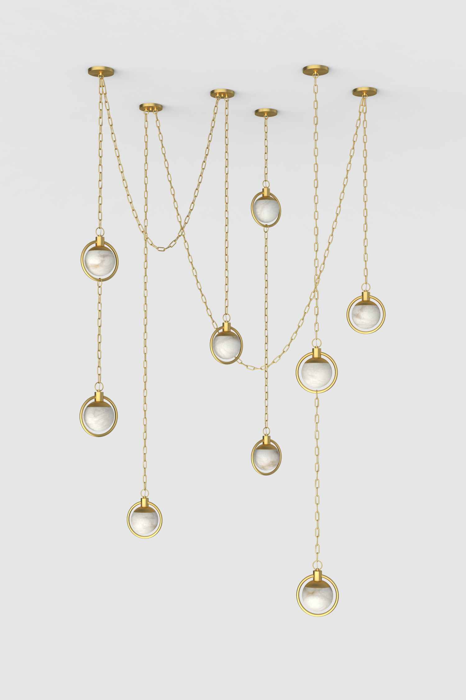 Trento Alabaster Chandelier 6 BB