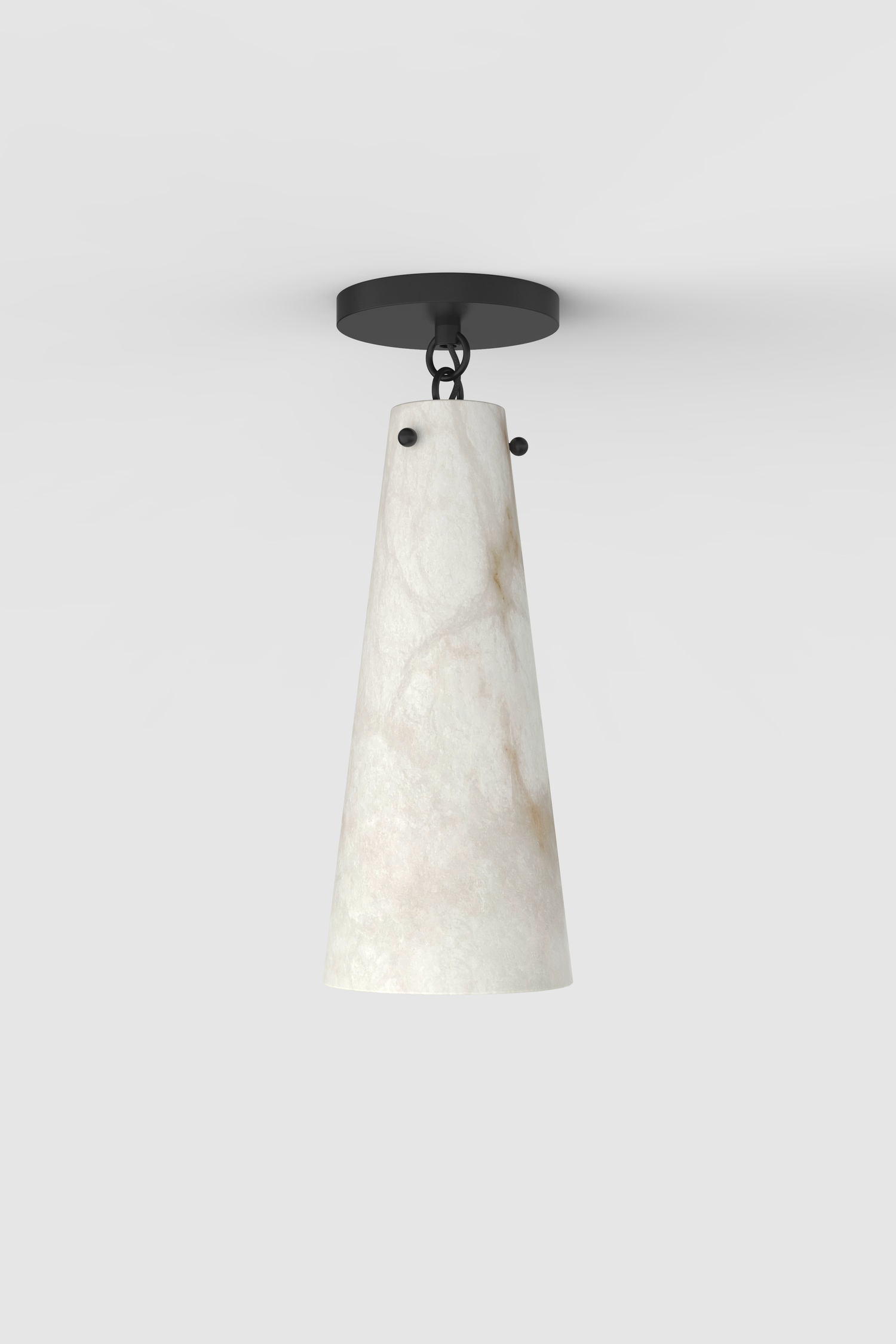 Lucca Alabaster Flush Mount BLK