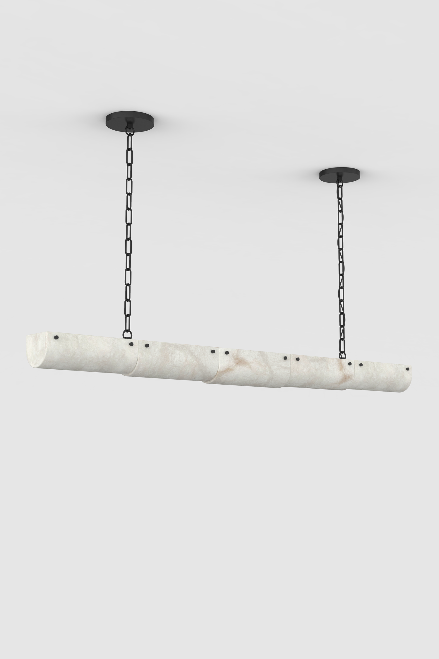 Nova Alabaster Chandelier BLK