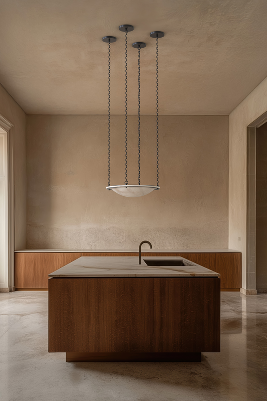 Vara Alabaster Chandelier 1 BLK
