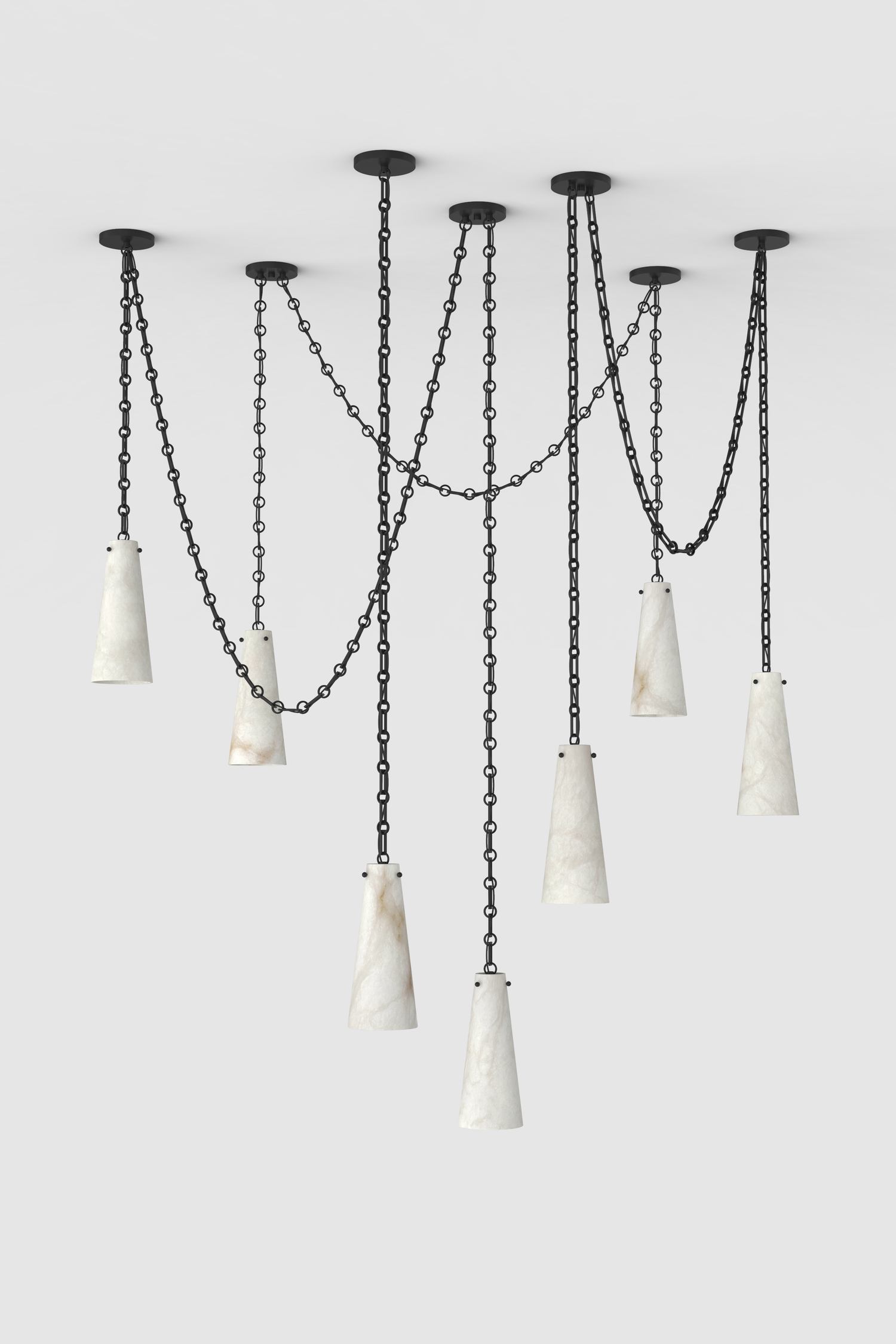 Lucca Alabaster Chandelier 7 BLK