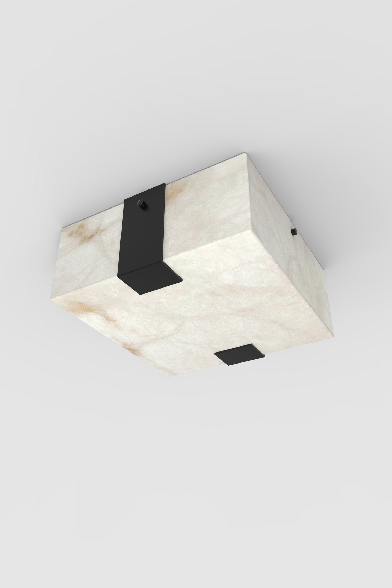 Ponti Alabaster Flush Mount 2C BLK