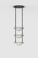 Vara Alabaster Chandelier 3 Small BLK