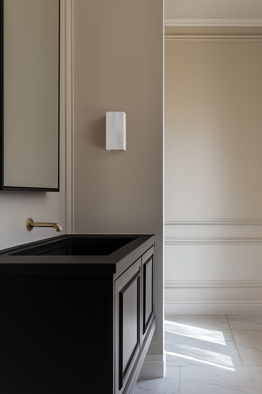 Ponti Alabaster Half Sconce BN