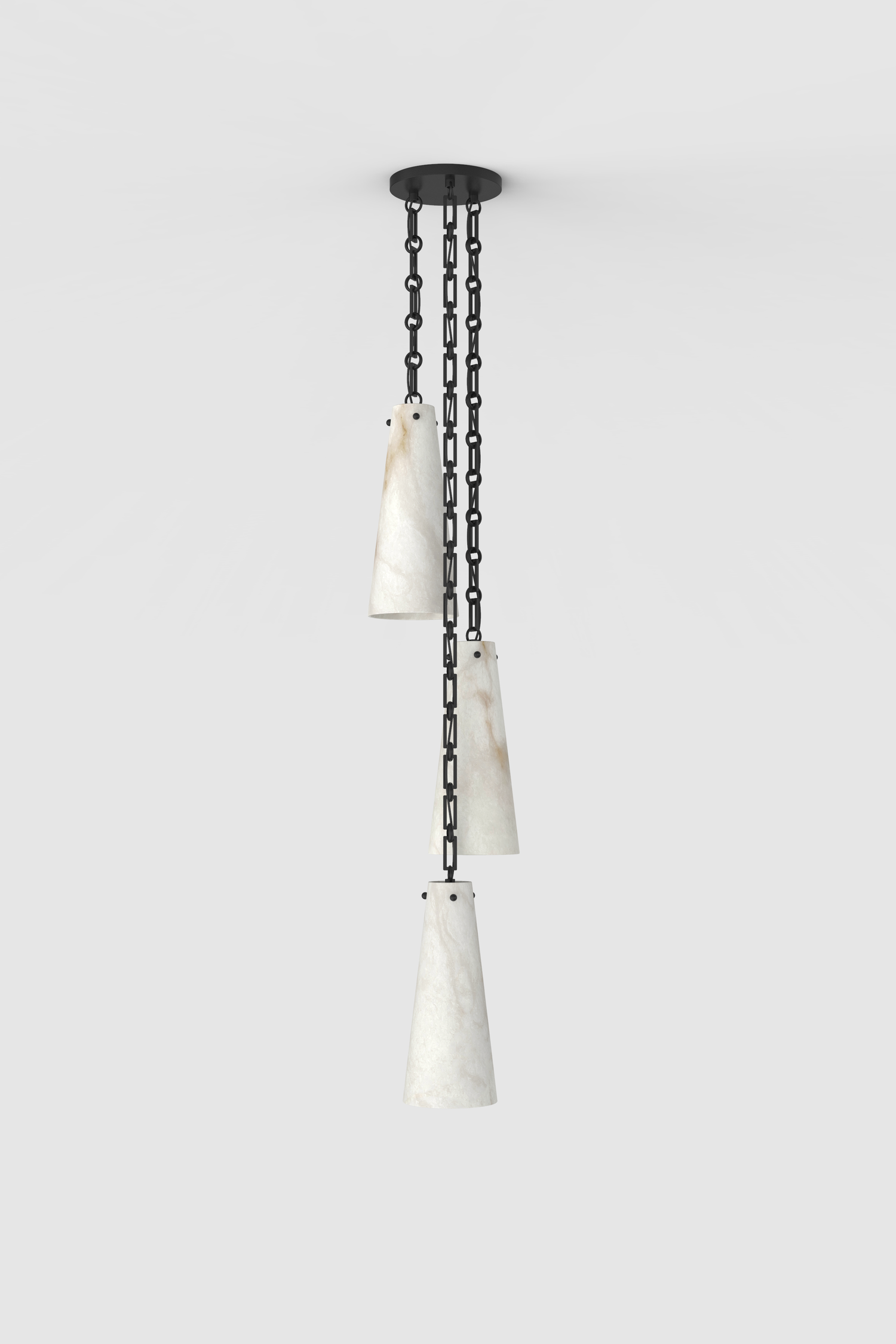 Lucca Alabaster Pendant 3 BLK