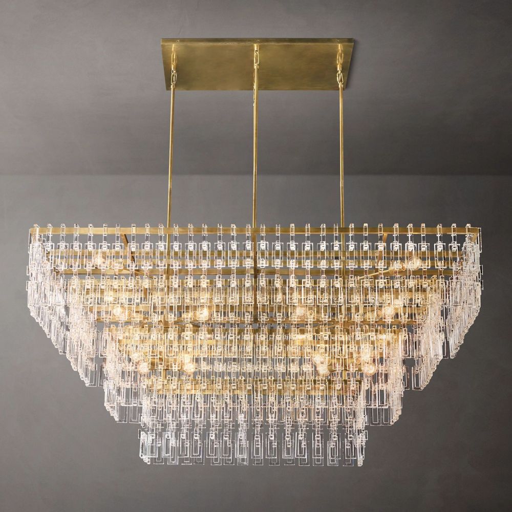 Nigel Rectangle Tiered Chandelier 71''W