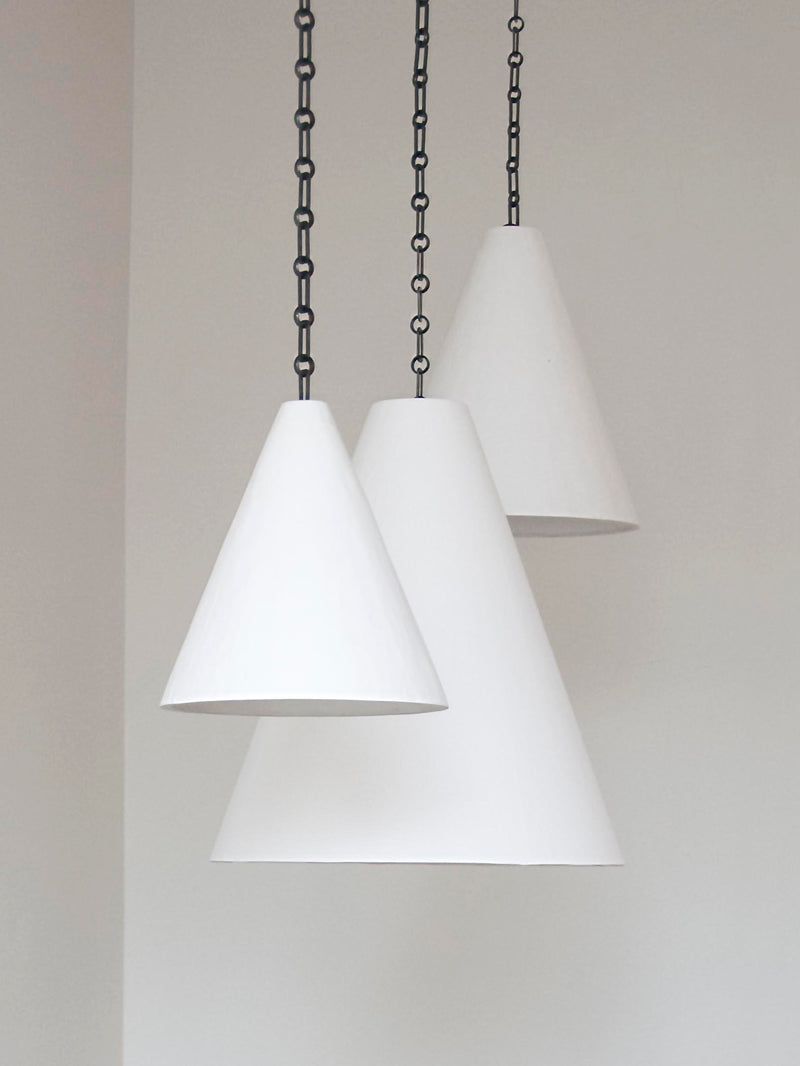 PLASTER CONE HANGING LIGHT