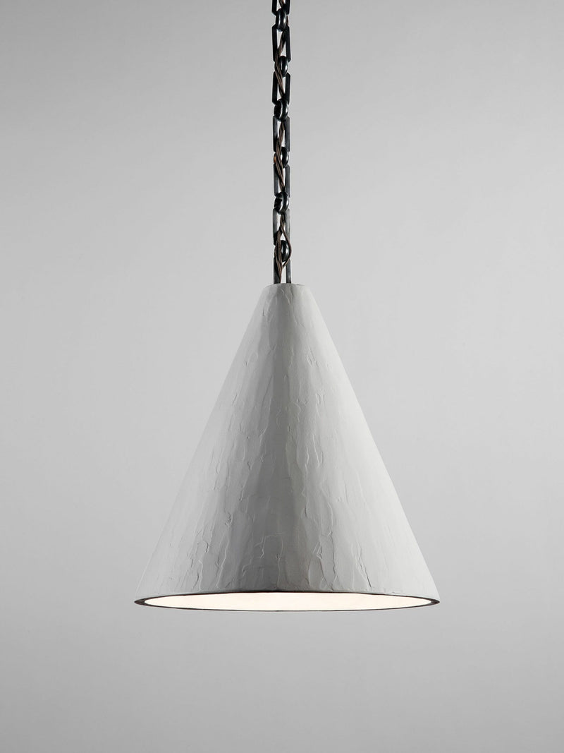 PLASTER CONE HANGING LIGHT