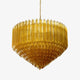 Prism Murano Amber Glass Chandelier