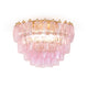 Poliedri Murano Pink Ceiling Light