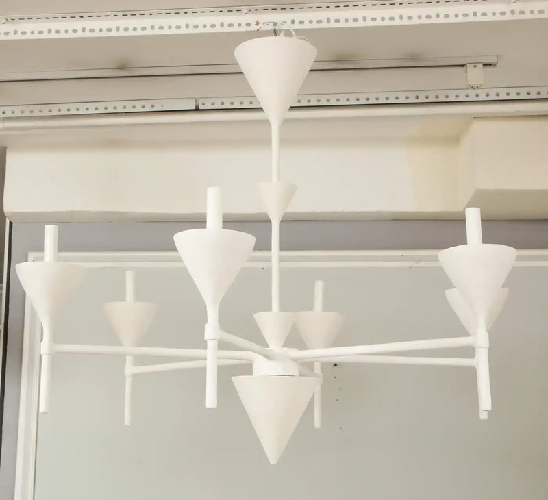 Custom Plaster Gaston Six-Arm Chandelier/ Fixture