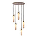 Della Flint 5-Light Round Chandelier